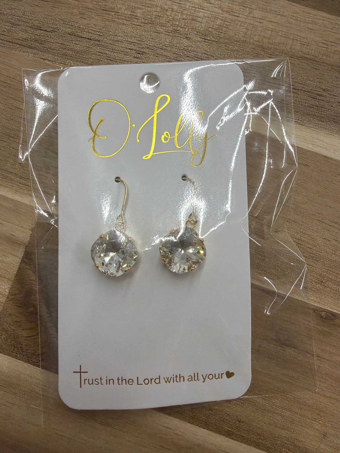 O’Lolly Stone dangle earrings-silver