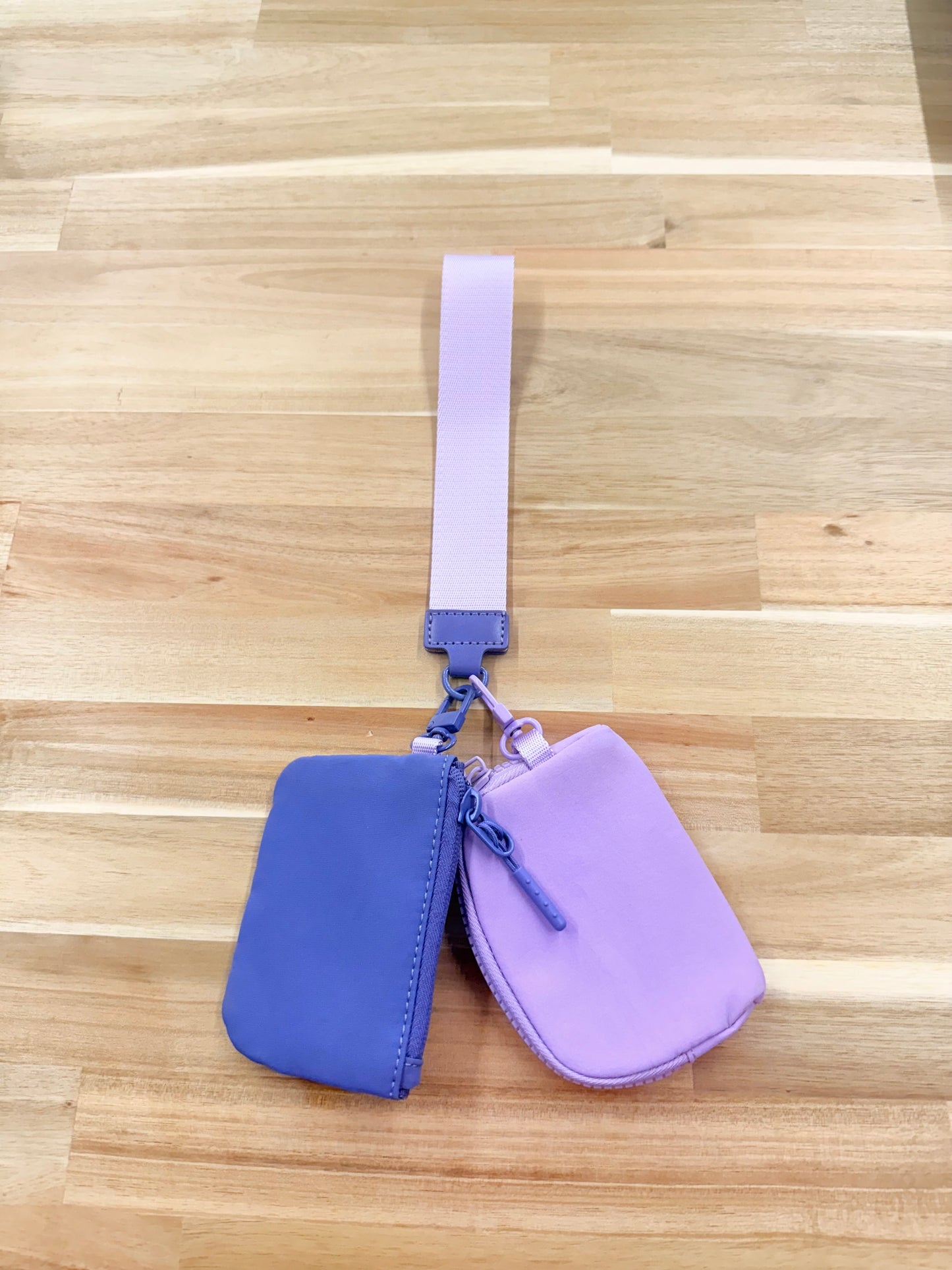 Dual pouch wristlet keychain wallet #U-204