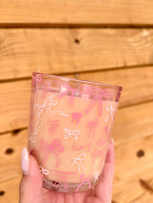 Sweet Grace Collection #072 Pink Bow Candle