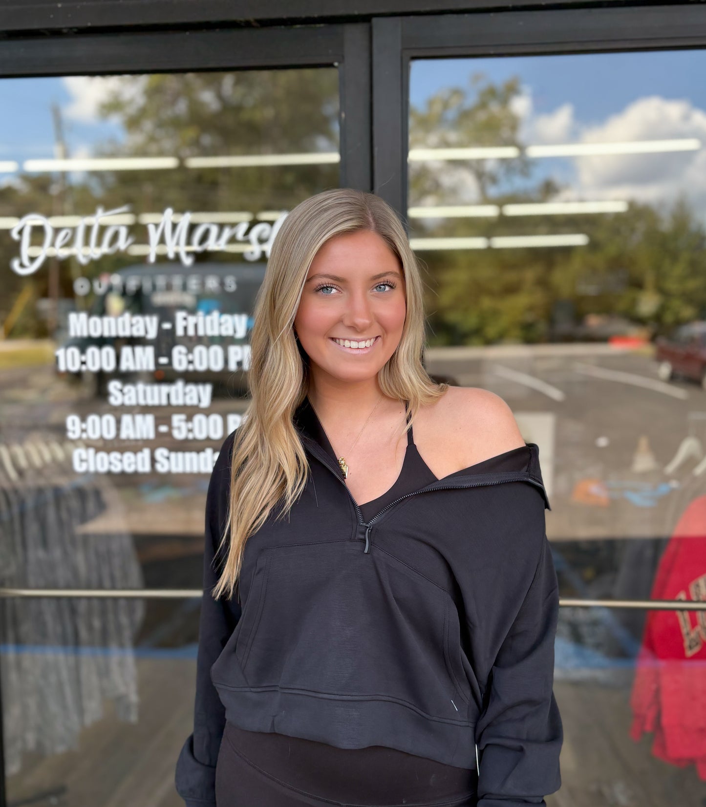 Local Girl Freelance Quarter Zip - Black