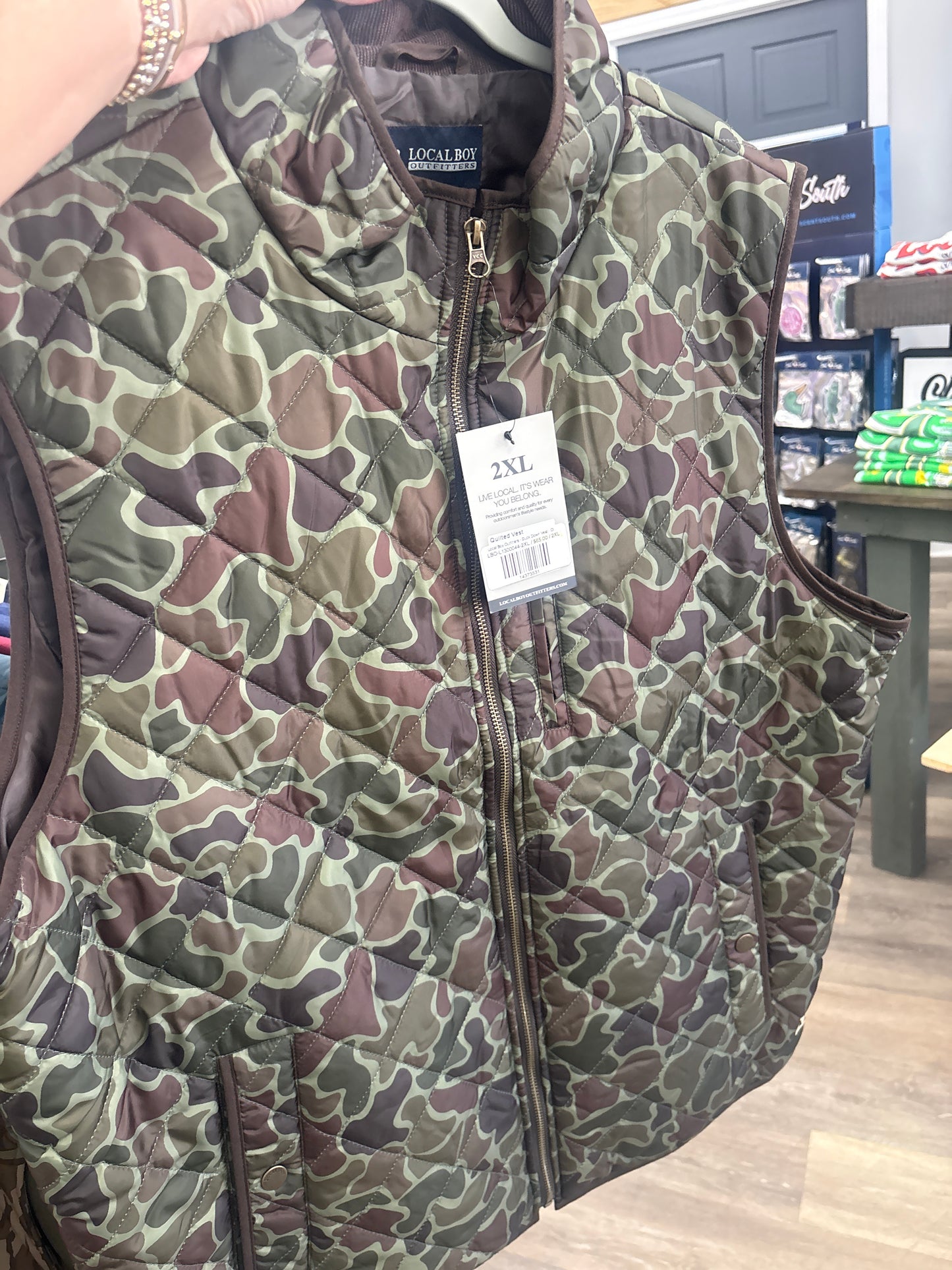 Local Boy Outfitters - Reversible Puff Vest - Old School Camo