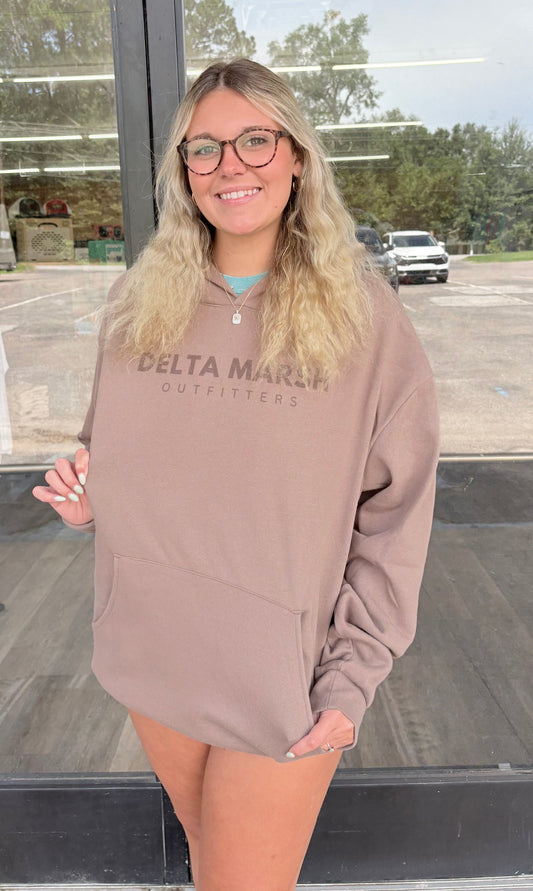 Chocolate Delta Marsh Outfitters Hoodie - Dog Logo