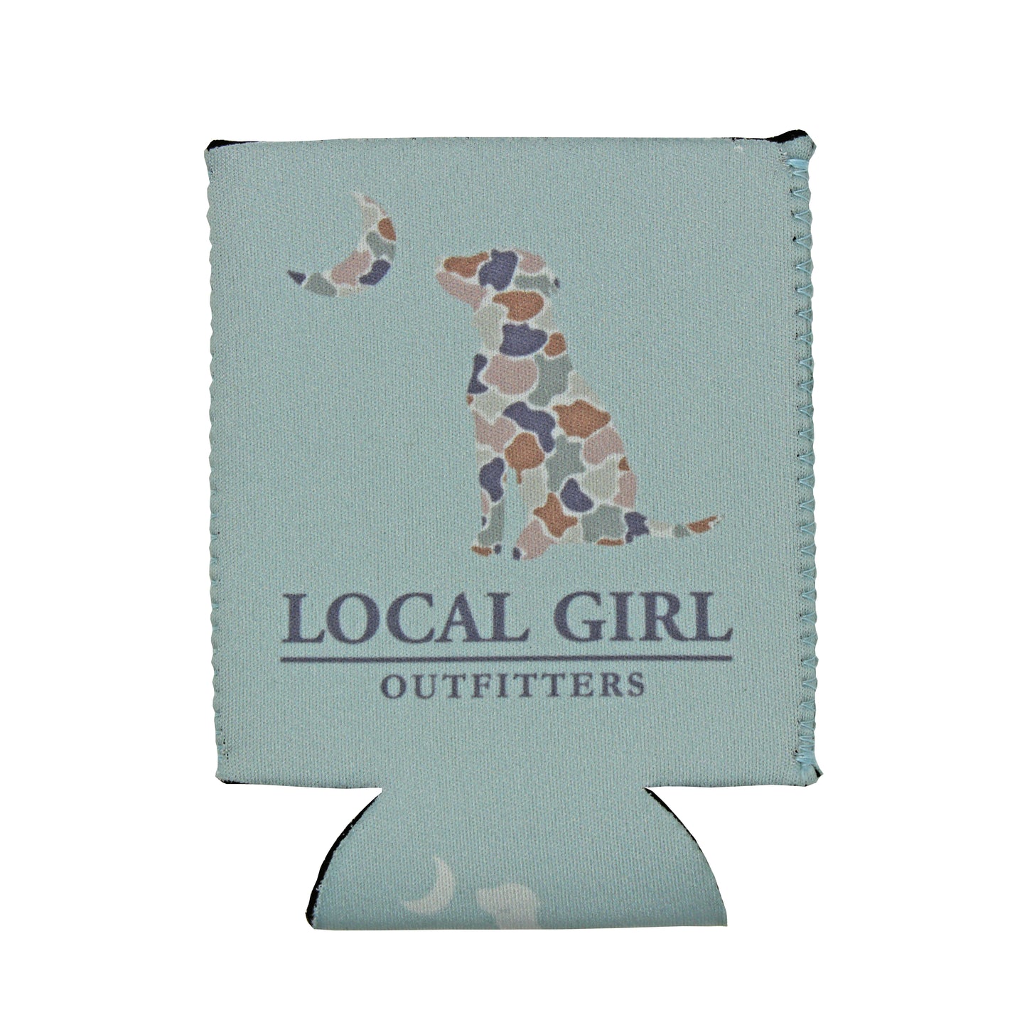 Local Girl Flora Dog & Moon Koozie