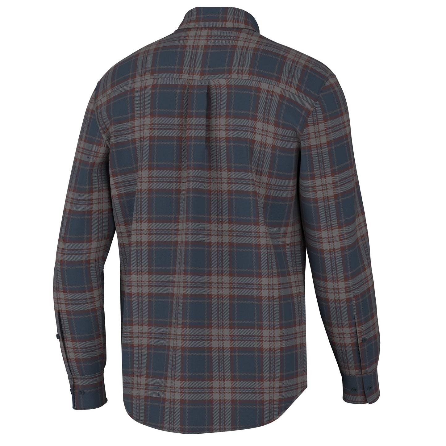 Local Boy Phelan Stretch Flannel - Navy/Charcoal/Red