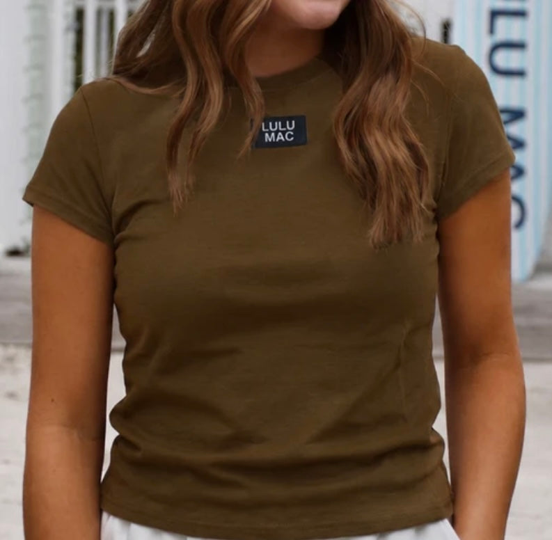 LULU MAC BABY DOLL TOP SS- Dark Olive