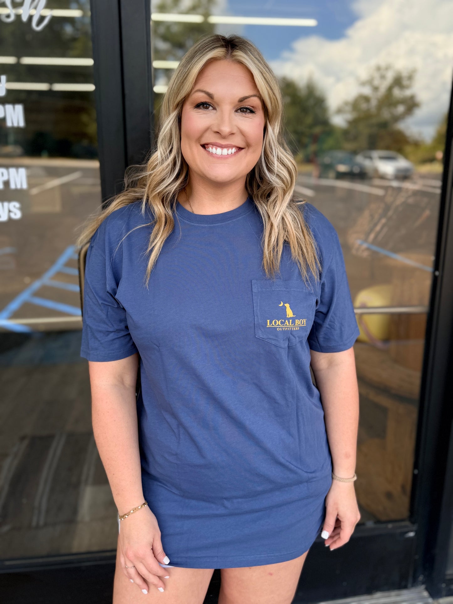 Local Boy Hex State AL SS Tee - China Blue