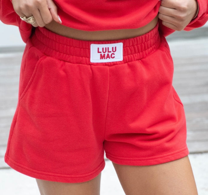 Lulu Mac Terry Cloth Short - Red