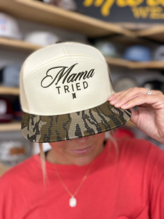 MHC Mama Tried Ultra Trucker Hat: 168 Bottomland/Natural Richardson
