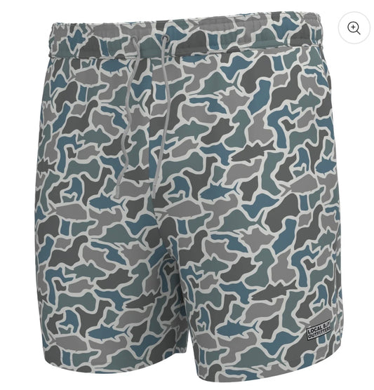 Youth Local Boy Bayview Swim Trunks - Fish Camo