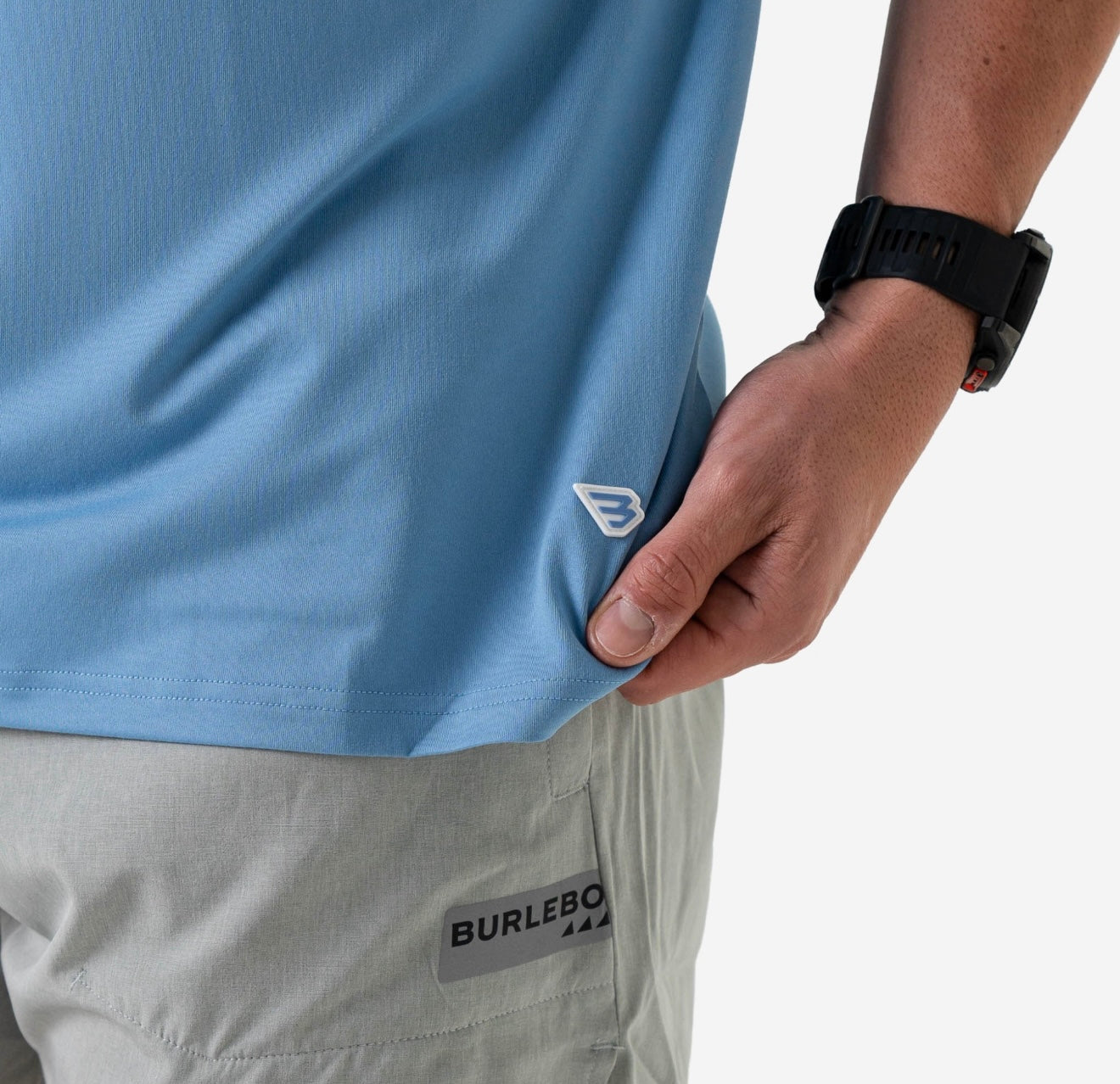 BURLEBO Go To Tee - Steel Blue
