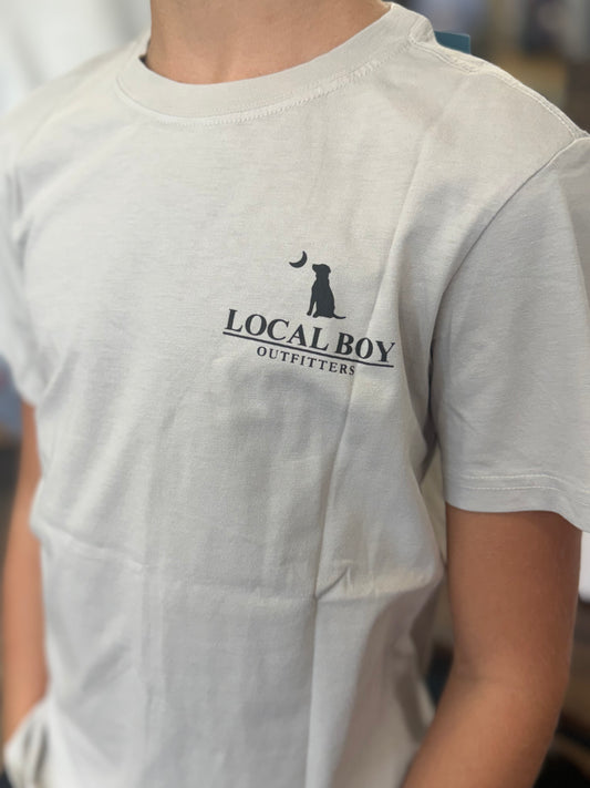 Youth Local Boy Autum Duck Camo Dog & Moon - Silver