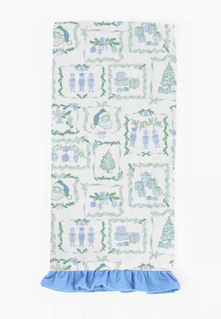 Mary Square Tea Towel Yuletide Vignettes