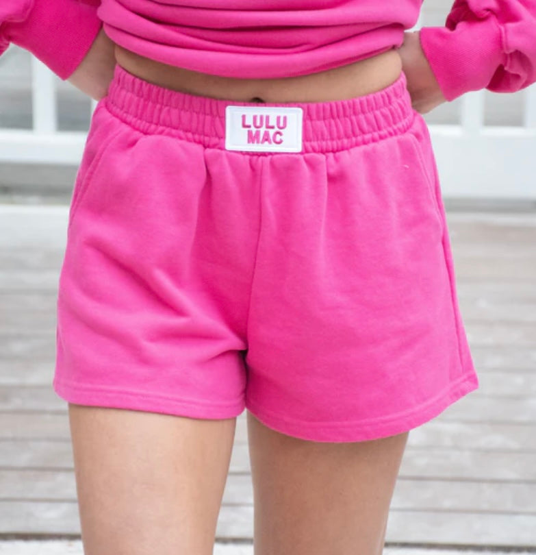 Lulu Mac Terry Cloth Short - Hot Pink