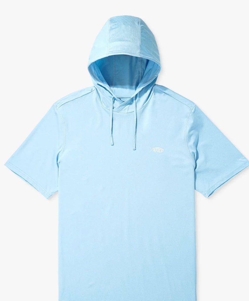 AFTCO - Samurai SS Hooded - Airy Blue Heather