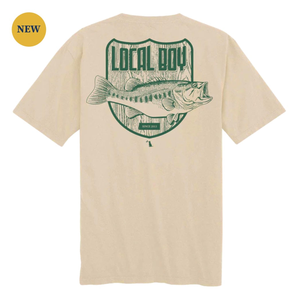 Youth Local Boy Bass Mount SS Tee - Latte