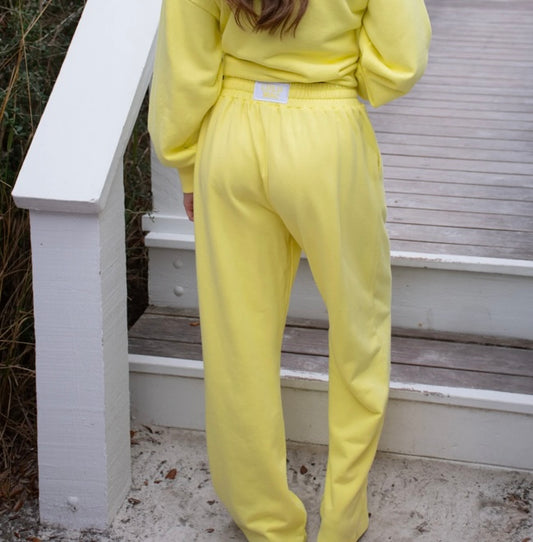Lulu Mac Terry Cloth Pant - Yellow