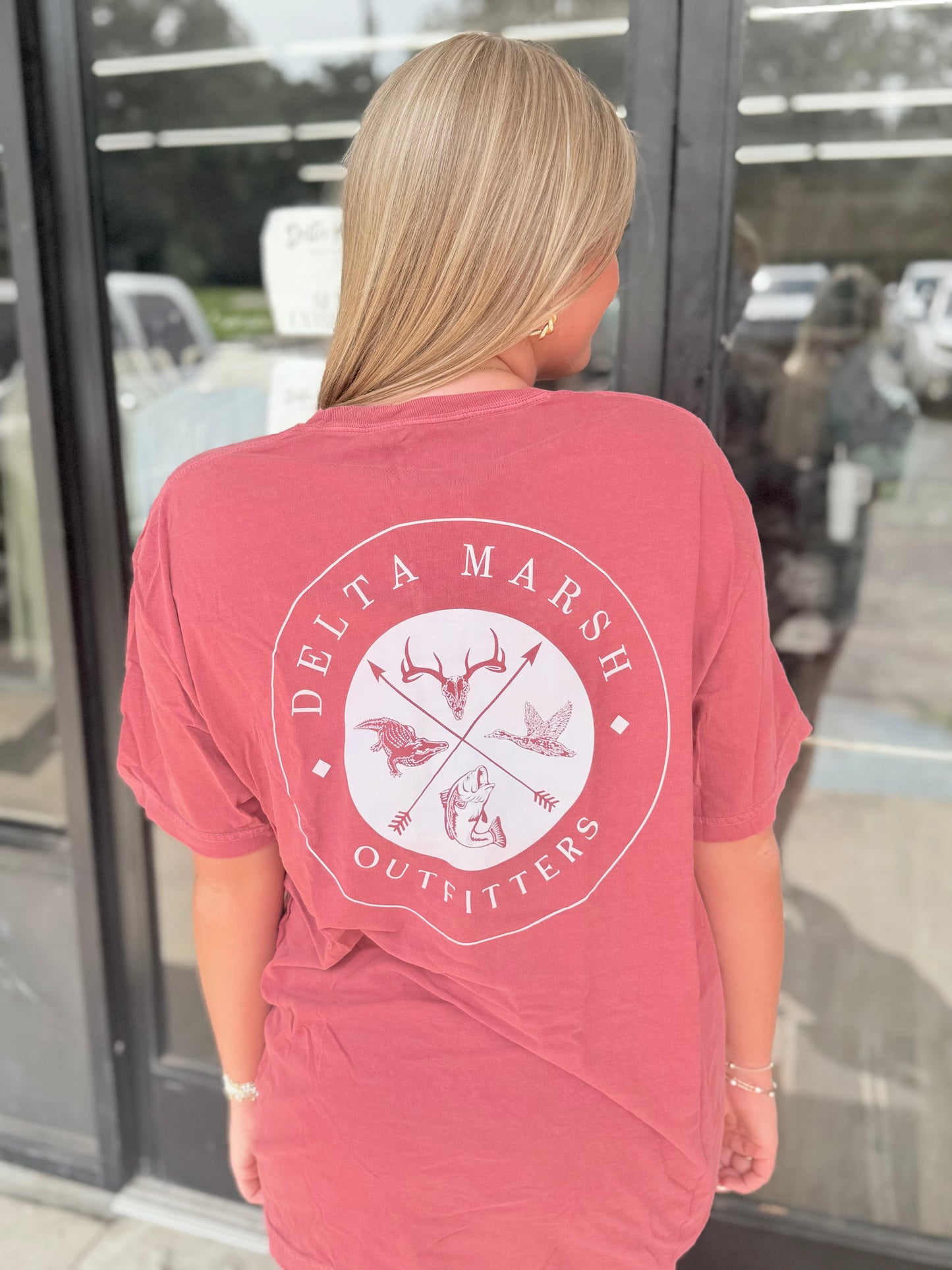 Delta Marsh Outfitters OG Logo - Crimson/White - AL
