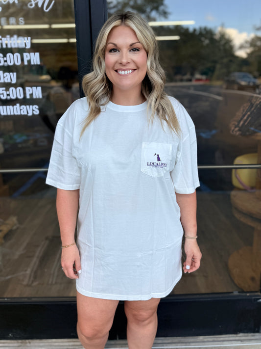 Local Boy Tailgate Scene SS Tee - Yellow/Purple