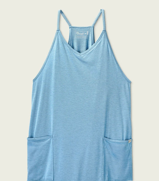 Marsh Wear Buxton Romper Dress - Blue Heaven Heather