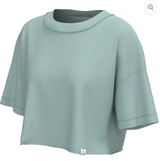 Local Girl Boxy Crop SS Tee - Jade