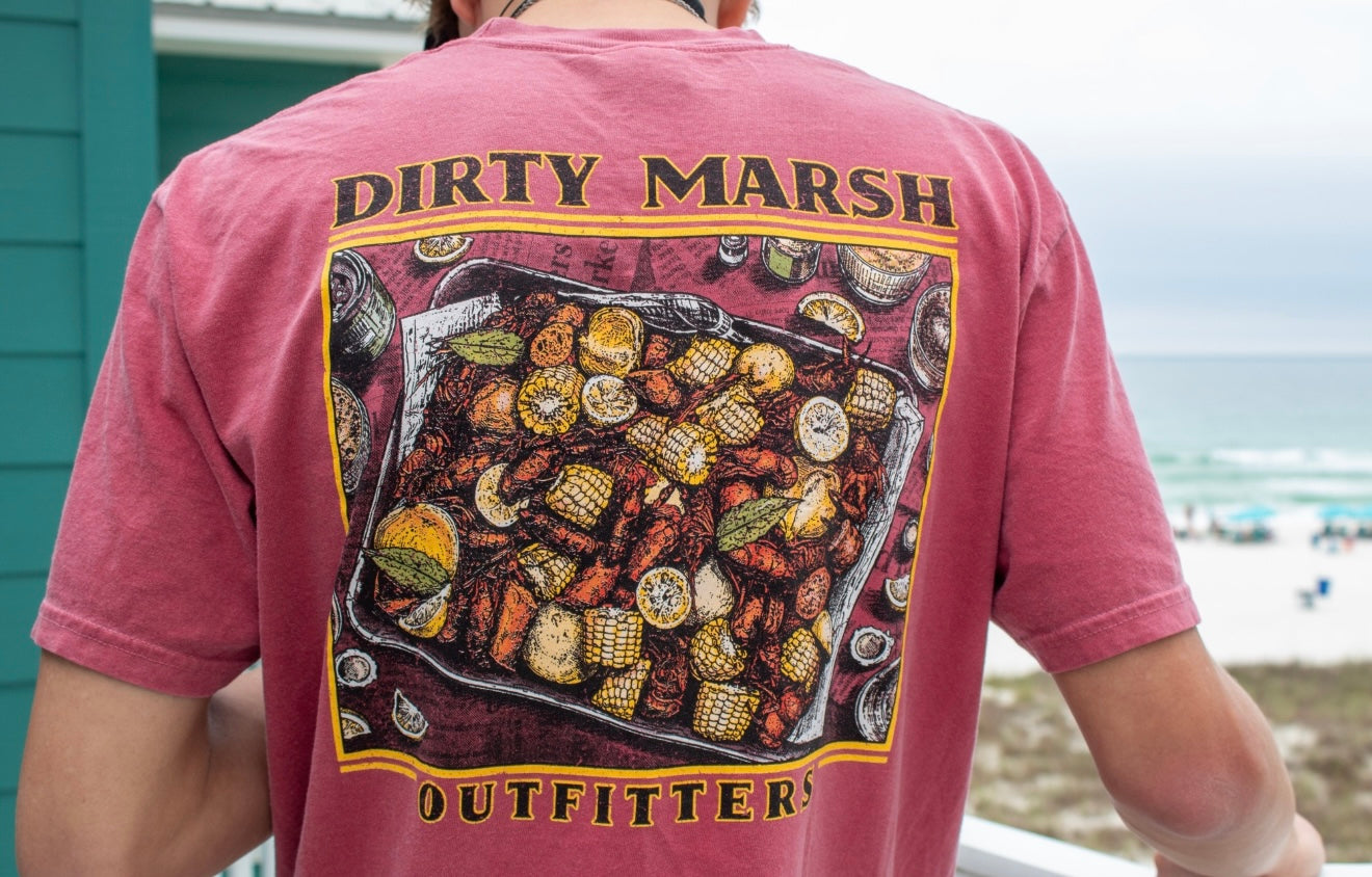 Dirty Marsh Crawfish Boil Tee | Brick