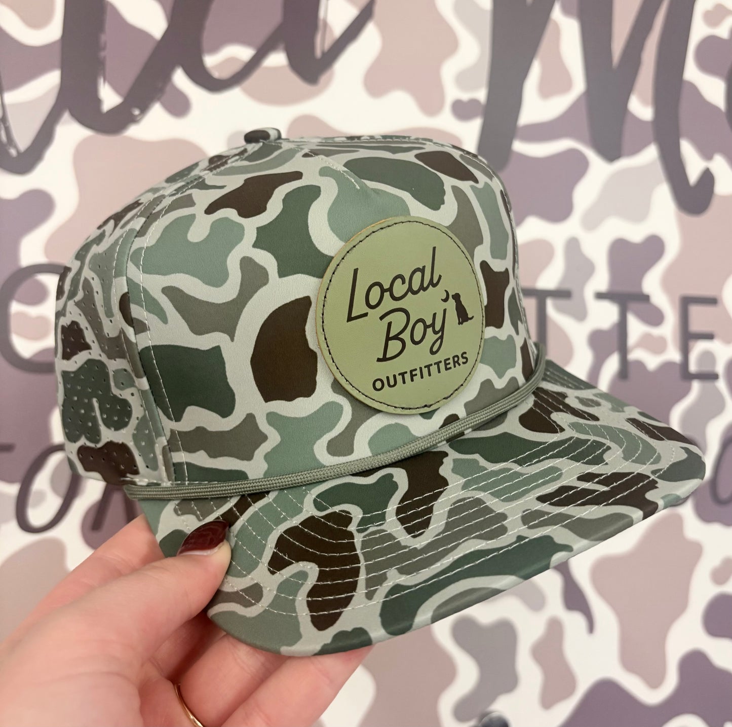 Local Boy Modern Patch Perf Rope Hat- Localflage Forest