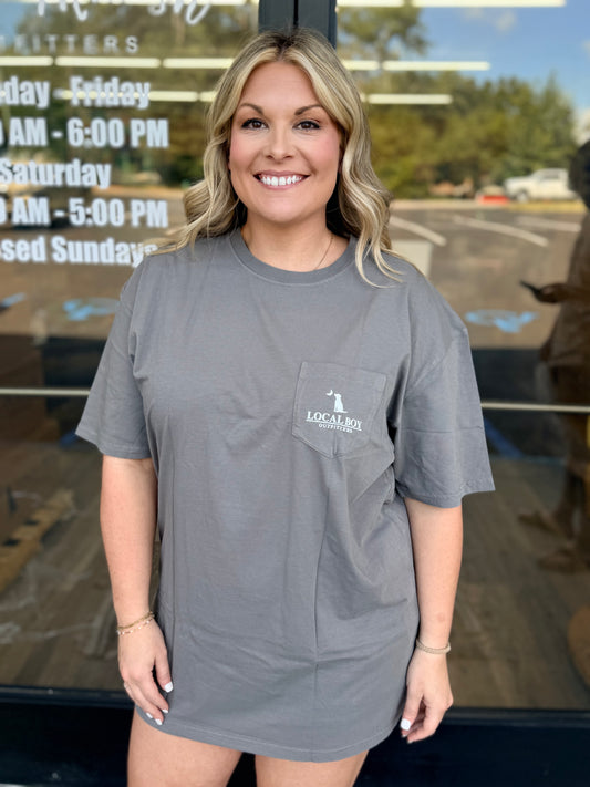 Local Boy Mallard Stamp SS Tee - Gray