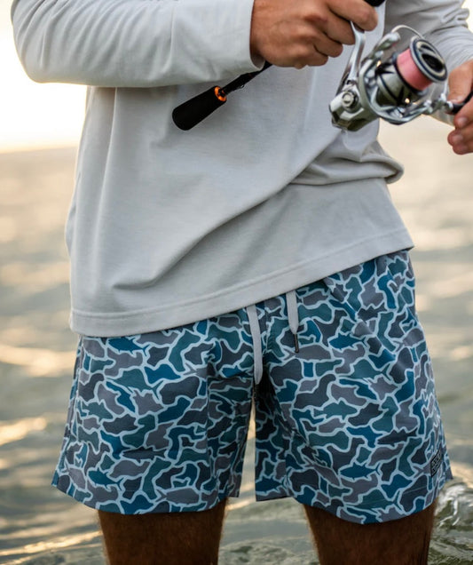 Local Boy Outfitters Bayview Swim Trunks - Fish Camo