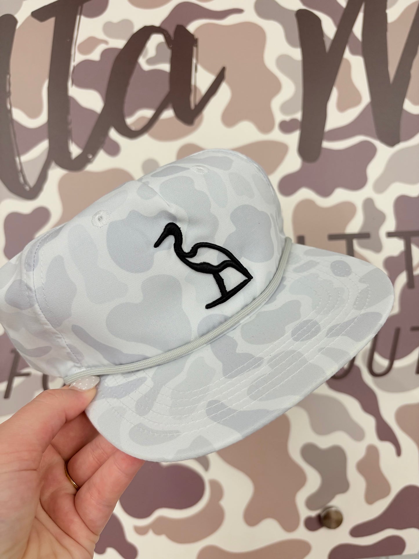Dirty Marsh HERON EMBROIDERED | ROPE | WHITE CAMO