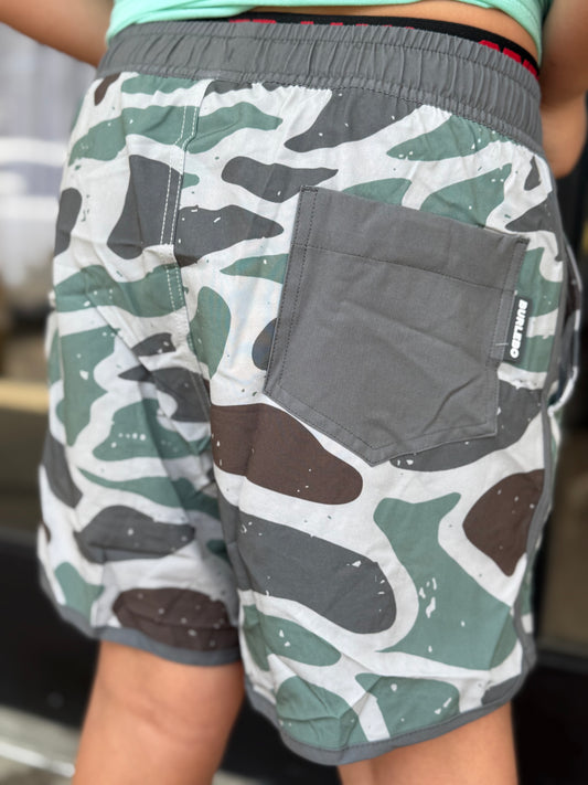 Burlebo - Youth/Toddler Swim Trunk - Jumbo Retro Duck Camo