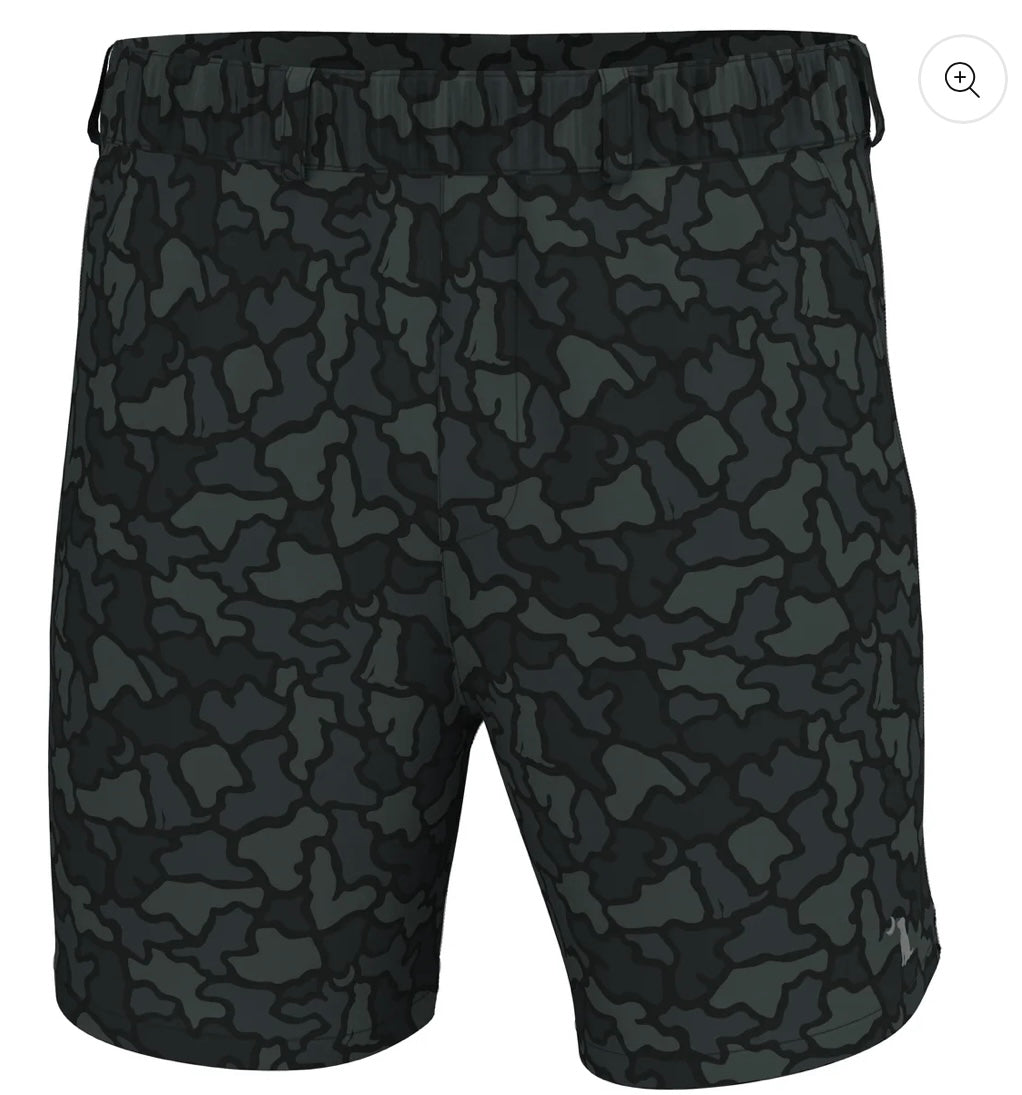 Local Boy Volley Shorts - Black Dog & Moon Camo