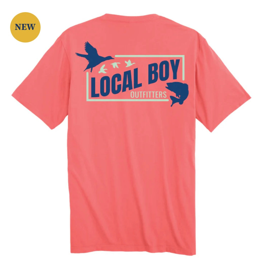 Local Boy Cast & Blast 2.0 SS Tee - Coral