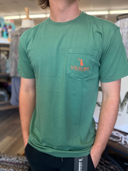 Local Boy Buck Maize SS Tee - Lt Green