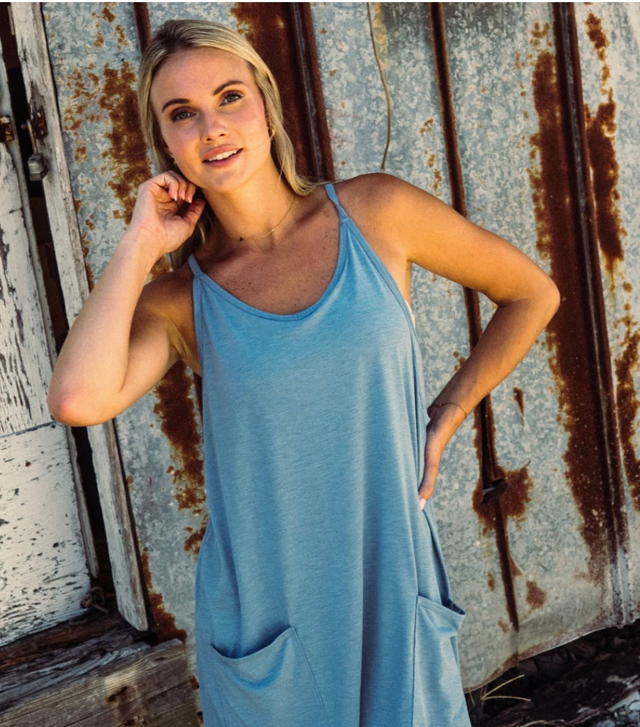 Marsh Wear Buxton Romper Dress - Blue Heaven Heather