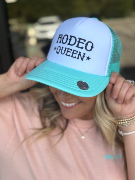 Delta Marsh Teal Rodeo Queen - Foam Trucker Hat