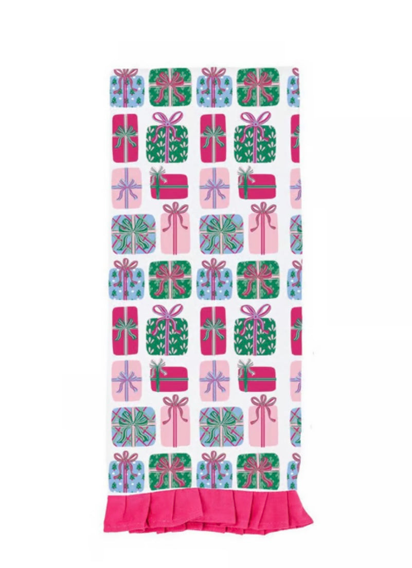 Mary Square Tea Towel Wrapped In Cheer