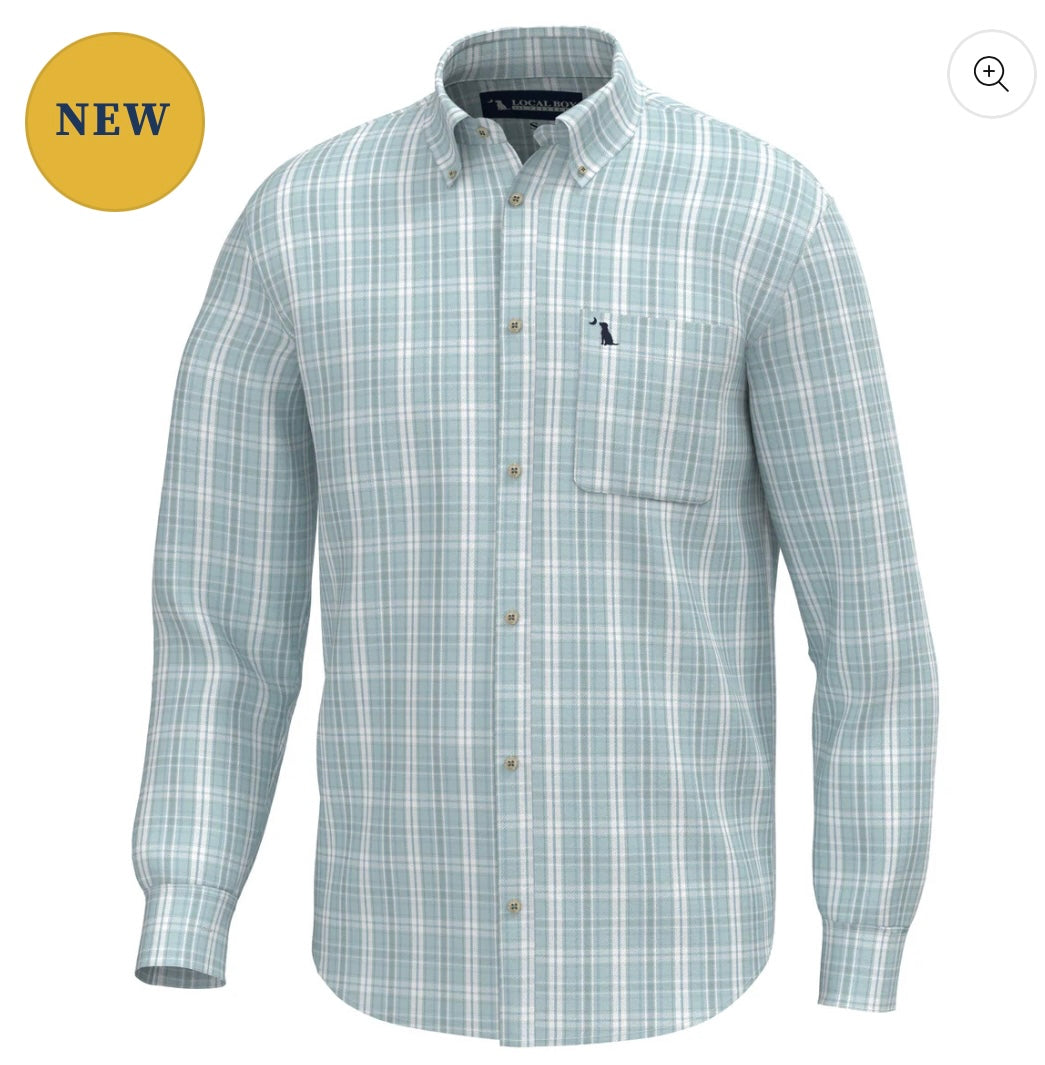 Local Boy Sherry Dress Shirt - Mist/Teal/Light Blue