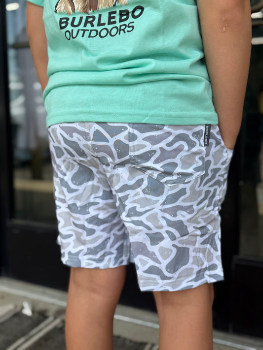 Burlebo - Youth/Toddler Athletic Short - White Camo