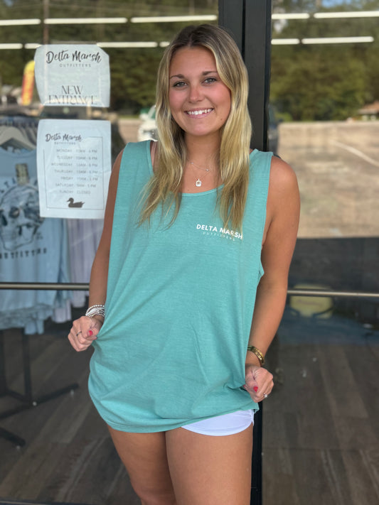 Delta Marsh Comfort Colors Original Logo - Seafoam