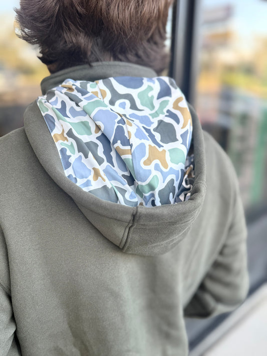 Local Boy Quarter Zip Hoodie - Olive