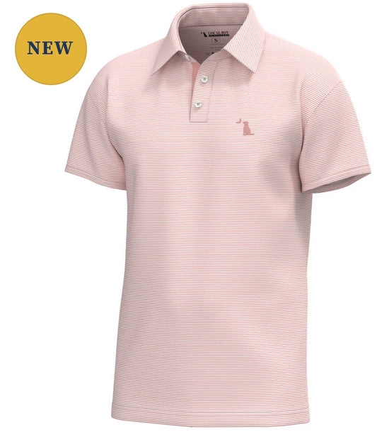 Youth Local Boy Palms Polo - Sorbet/White