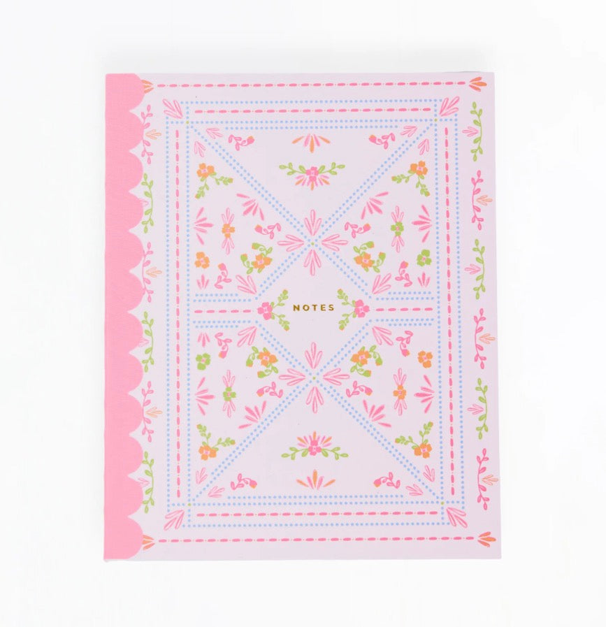 Mary Square Scallop Notebook | Floral Stitch