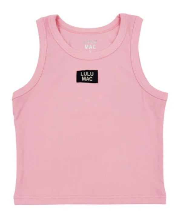 Lulu Mac OG Tank - Light Pink/ Black Logo