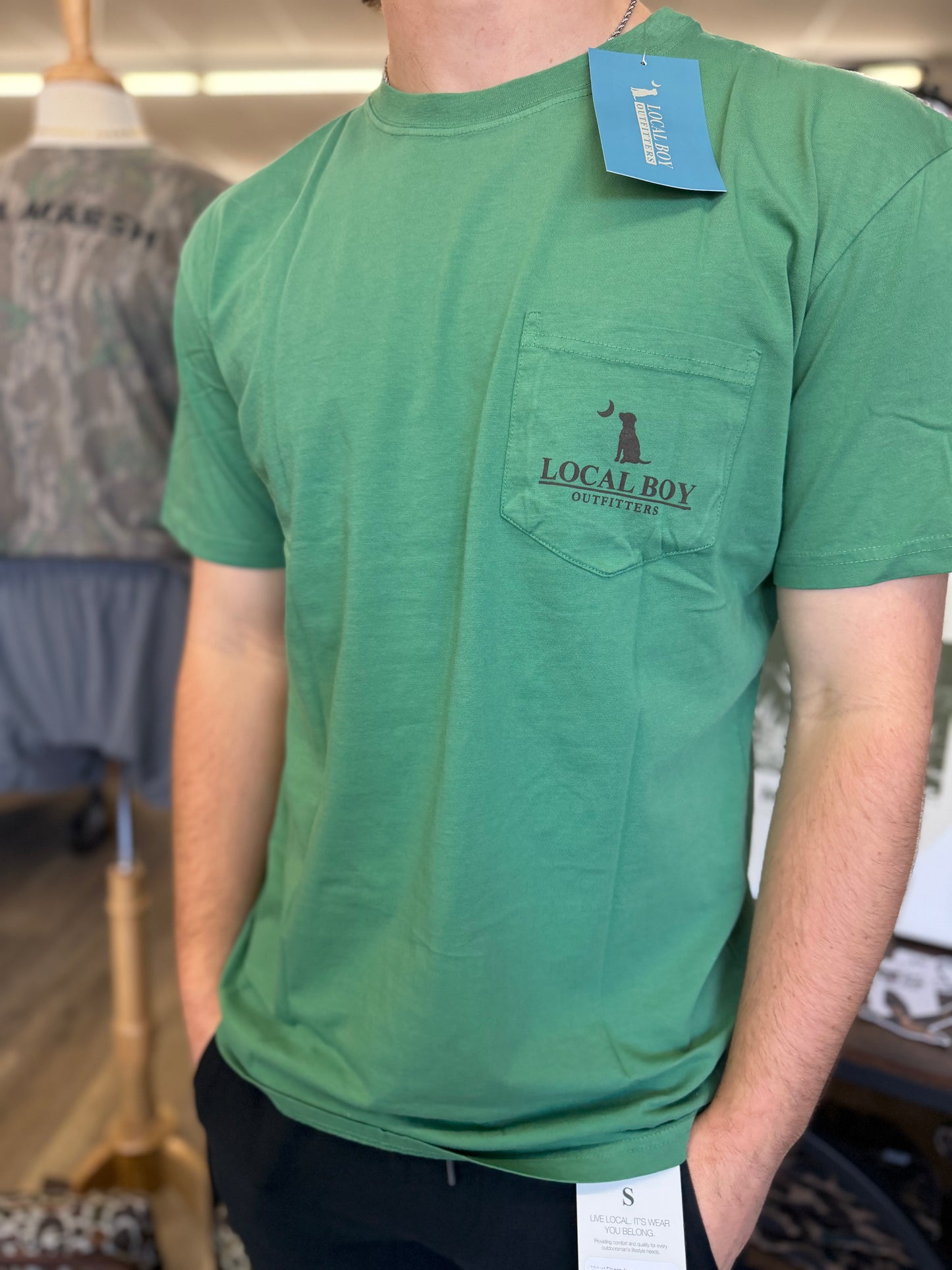 Local Boy Outfitters Vintage Crest SS Tee - LT Green