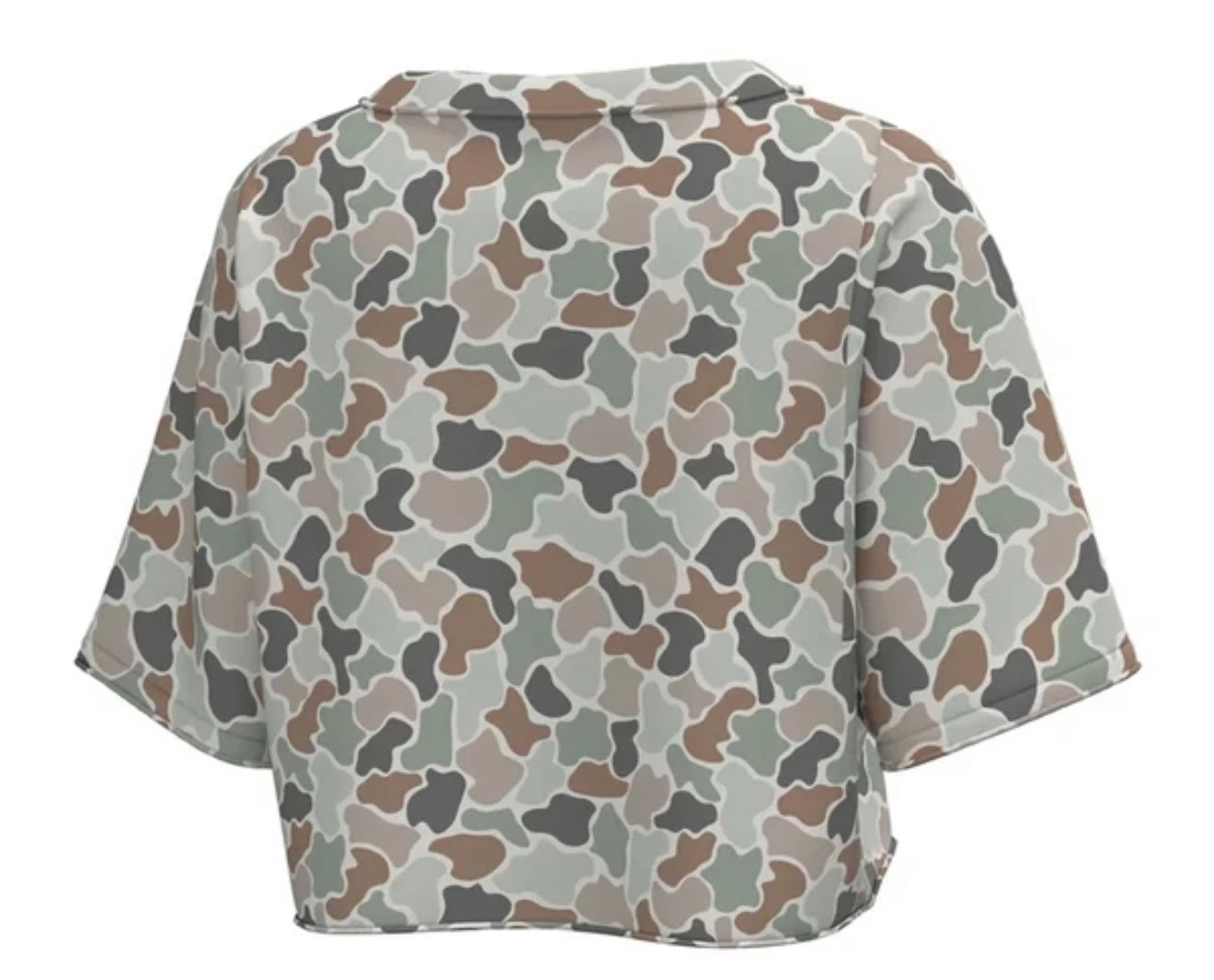Youth Local Girl Boxy Crop SS Tee- Forest Camo Flora