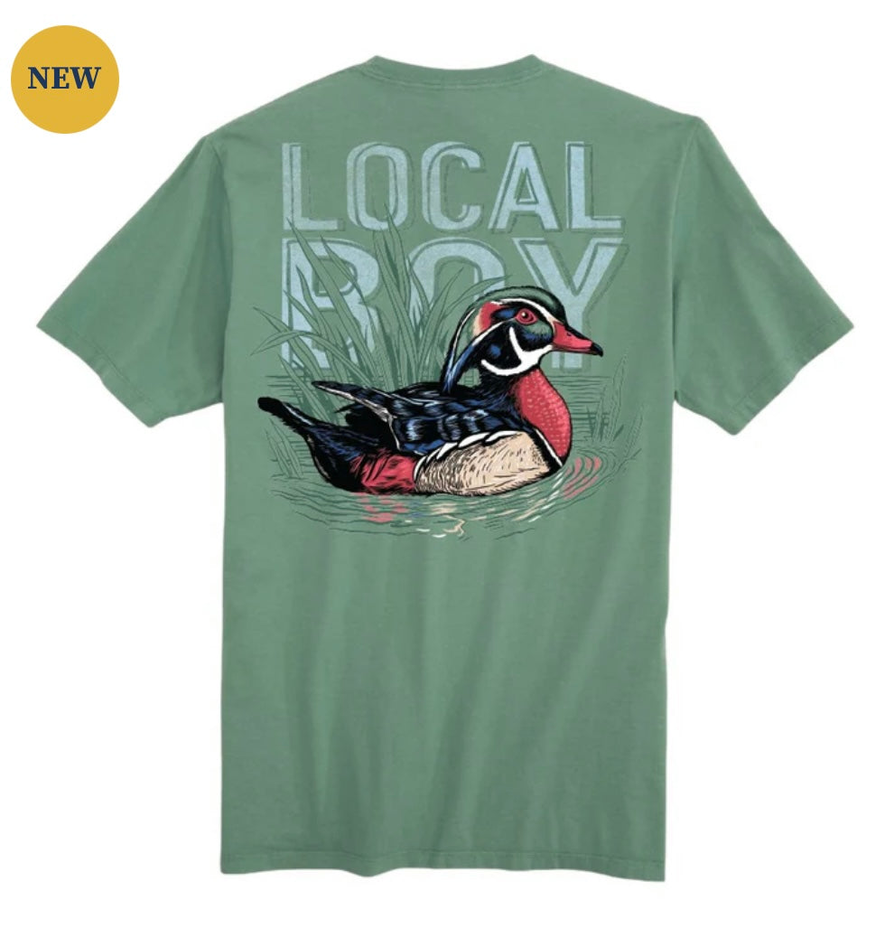 Toddler Local Boy Wood Duck SS Tee - Light Green
