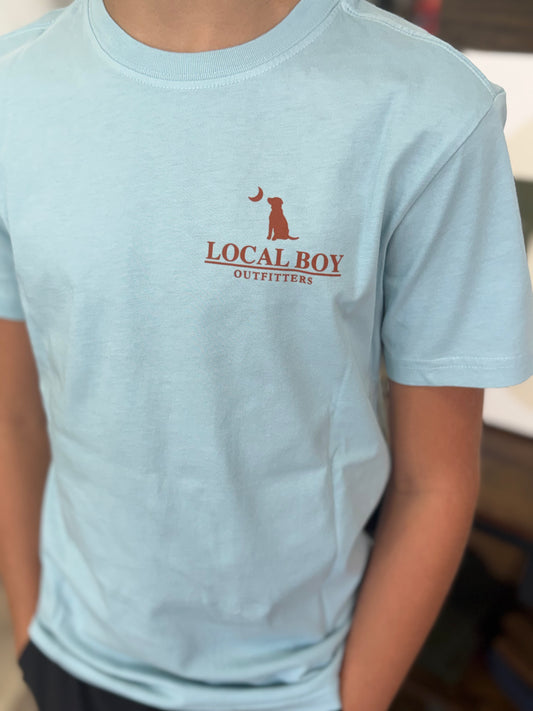 Youth Local Boy Outfitters - Teal Tails SS Tee - Chambray