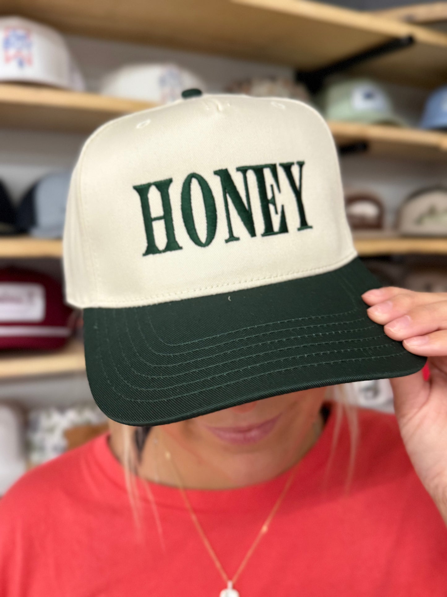 MHC HONEY Trucker Hat: Otto Dark Green/ Natural