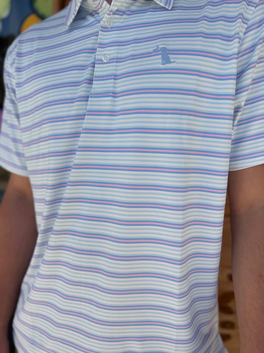 Local Boy Cape Polo - Sky Blue/Pink