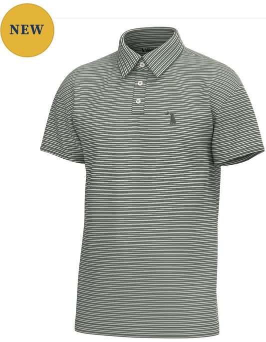 Local Boy Surfside Polo Thyme/Olive/White